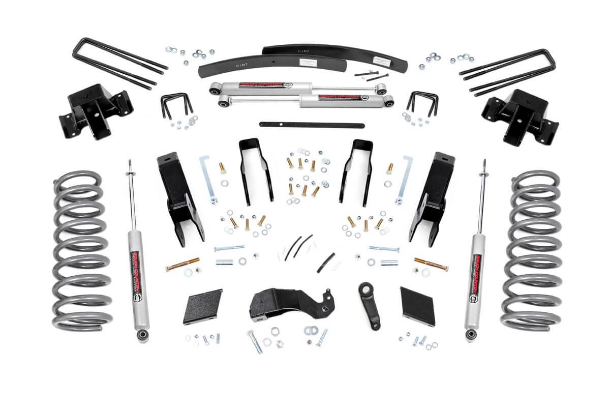 Dodge Ram 2500 Suspension Lift Kit - Rough Country - 5 Inch Lift, N3 Shock Absorbers - '00-'02